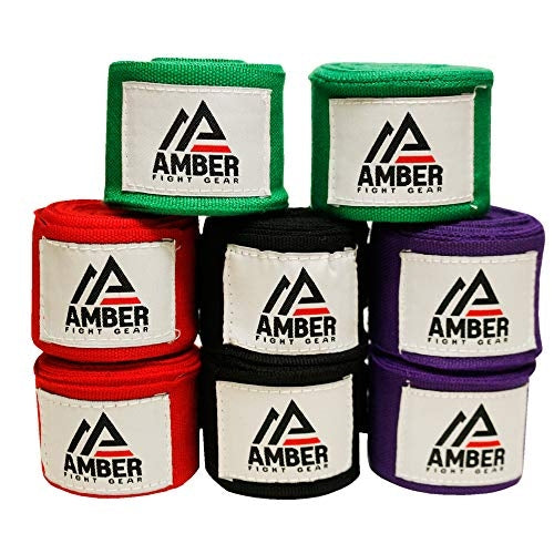 Amber Fight Gear Mexican Style Elastic Handwraps - Breathable,