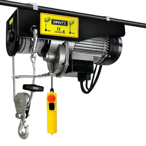 Giantz Electric Hoist Winch 400/800KG Cable 18M Rope Tool Remote Chain