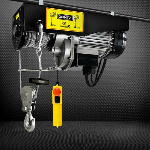 Giantz Electric Hoist Winch 400/800KG Cable 18M Rope Tool Remote Chain