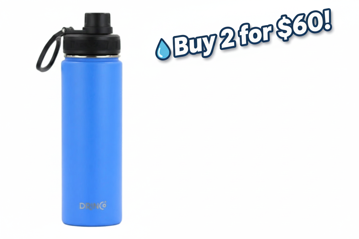 DRINCO® 22oz Stainless Steel Sport Water Bottle - Royal Blue