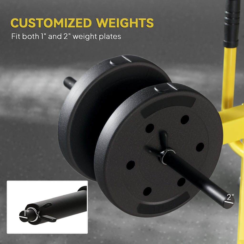 Adjustable Steel Seated Calf Raise Exercise Strength Training Gym Equipment, Yellow