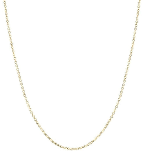Dainty Gold Chain - Solid 9K 14K 18K Cable Necklace 40cm or 45cm